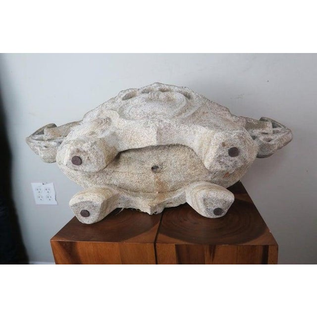 19th Century Monumental Hand-Carved Stone Garden Urn / Basin, Possibly Southeast Asian For Sale - Image 5 of 10