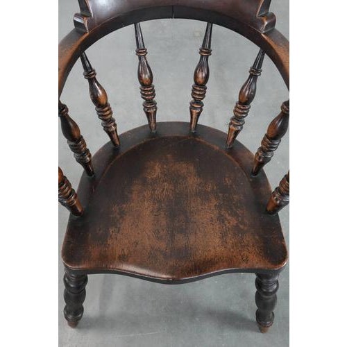 Antique English Captain's Chair, 1800s For Sale - Image 6 of 15