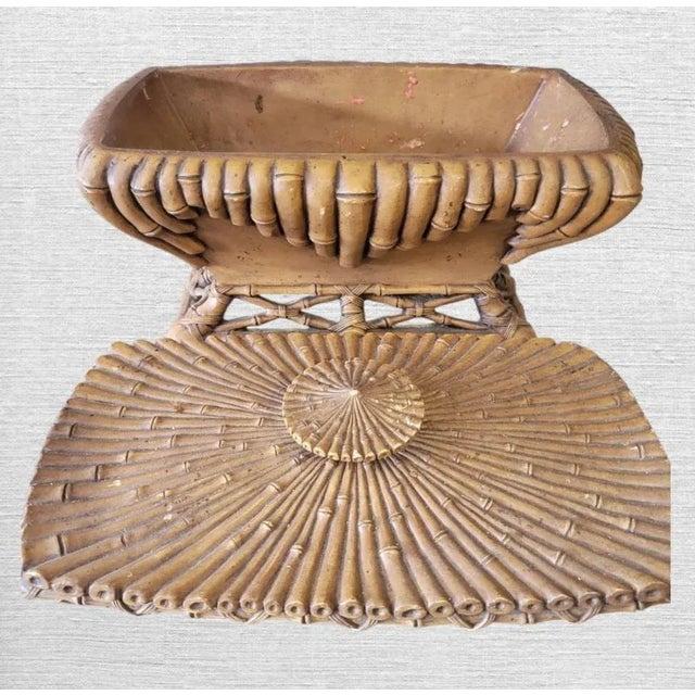 Maitland - Smith Vintage Faux Bamboo Plaster Decorative Regency Storage Table Box For Sale - Image 4 of 9