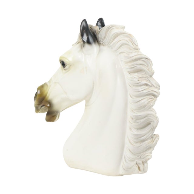 Sculpture Materials Large Classical Greek Style Parthenon Horse Bust in Plaster For Sale - Image 7 of 17