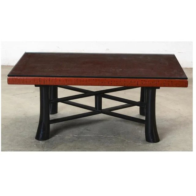 This is a wonderful example of a Japanese Negoro Lacquer Low or Coffee Table. Traditional Japanese low table are between...