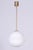 Metal Mid-Century Modern Pendant Light in Brass and Opaline Glass from Kamenický Šenov, 1960s For Sale - Image 7 of 7