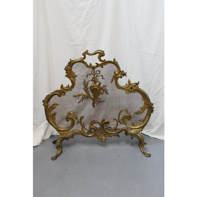 Baroque Style Bronze Fireplace Screen Guard, 1894 For Sale - Image 11 of 14
