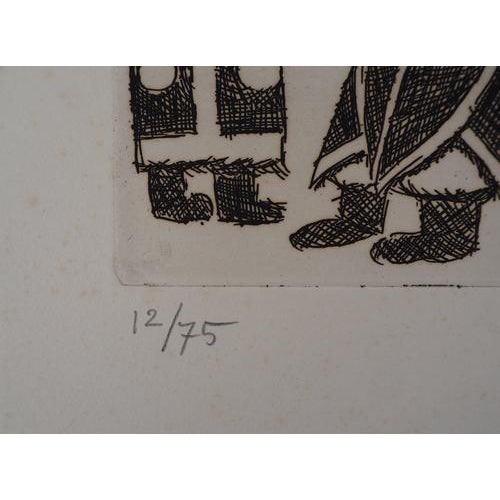 Aimé Montandon, Festival of the Sun, Etching For Sale - Image 4 of 9