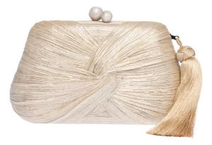 Rafe Rosie Draped Clutch in Natural