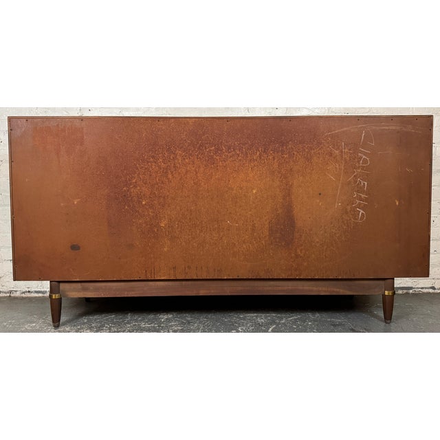 Vintage Merton Gershun-Style Walnut Lowboy Dresser by Carlton House For Sale - Image 9 of 11