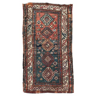 Antique Kazak Rug, 1890s For Sale