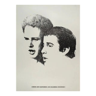 1966 Simon Garfunkel on Columbia Records Poster For Sale