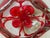 1960s Art Glass Ashtray MCM Red Encased Floral Bubbles Hand Worked Heavy Freeform For Sale - Image 9 of 9