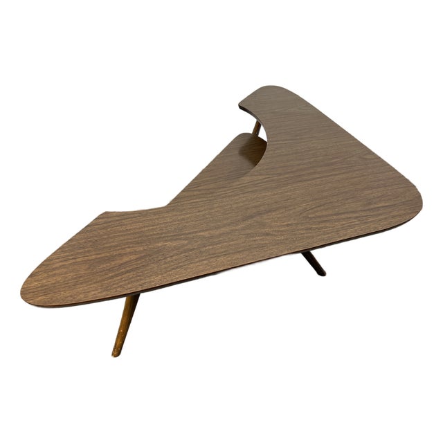 Mid-Century Modern Atomic Boomerang Two-Tier Coffee Table For Sale