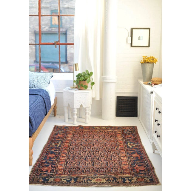 1930s Boteh Village Mother-Daughter Rug, 4.4 x 6.3 For Sale - Image 4 of 12