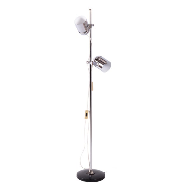 Mid-Century Modern Floor Lamp in Chrome by J. Indra for Combi Lux, Czech, 1960s For Sale