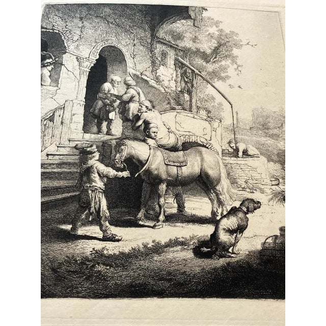 Mid 20th Century "The Good Samaritan" Old Master Print After Rembrandt A fine vintage reproduction of The Good Samaritan...