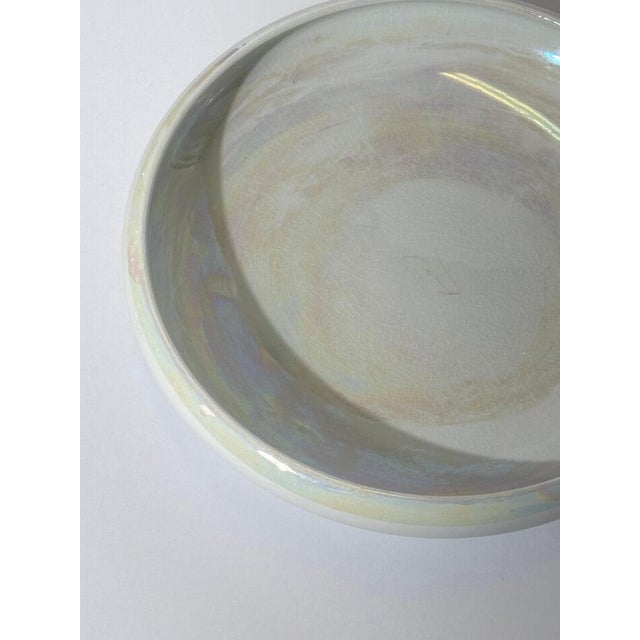 Art Deco White Lustre Porcelain Bowl by Arkinstall & Sons for Staff, England, 1930s For Sale - Image 10 of 12