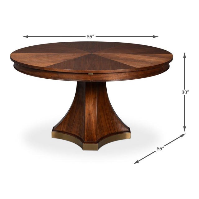Art Deco Style Walnut Dining Table For Sale - Image 12 of 13
