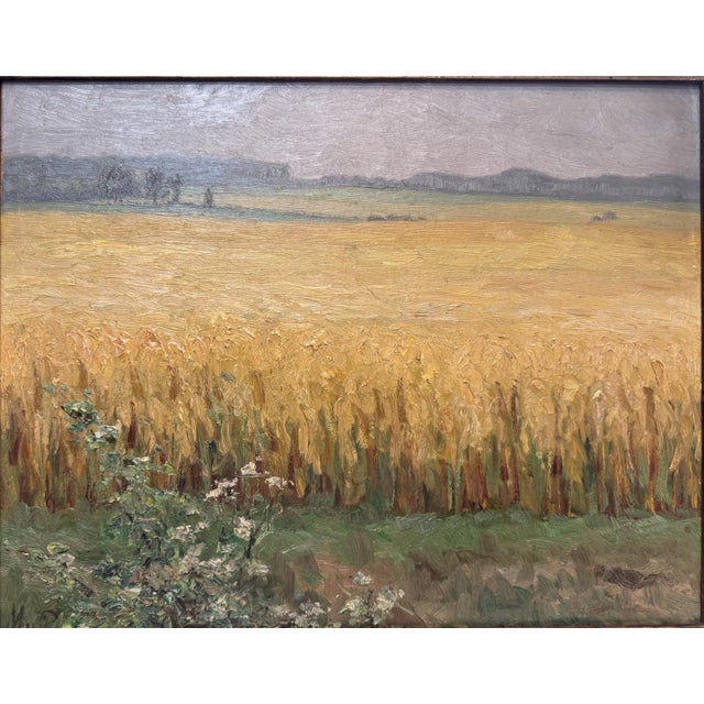 Oil on cardboard, approx. 34.4 x 45.2 cm. This piece is designed in the style of the selected designer and/or manufacturer