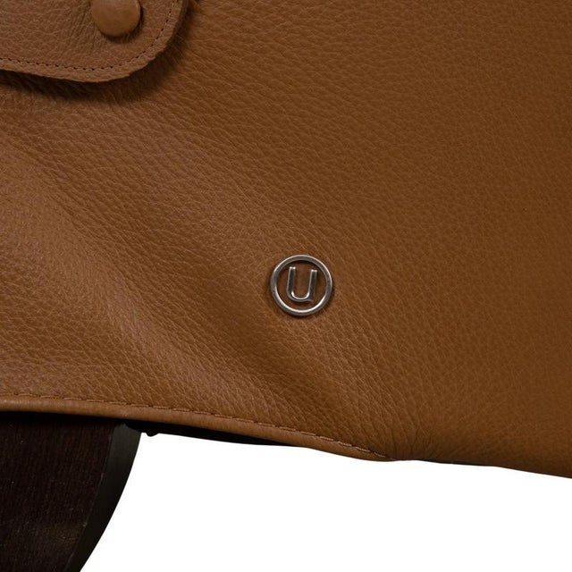 Cognac Leather Armchair from Natuzzi For Sale - Image 10 of 15