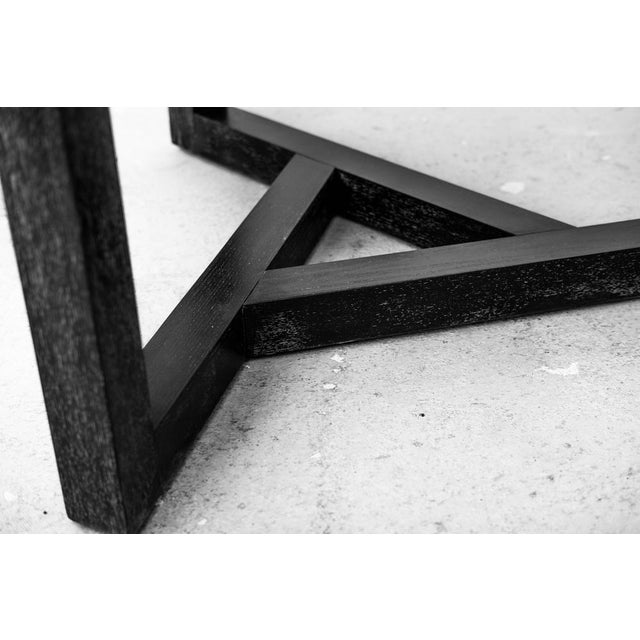 Black Viennese Side Table with Marble Top in the style of Josef Hoffmann, 1960s For Sale - Image 8 of 11