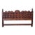 Vintage Spanish Brutalist Hand-Carved Raised Panel King Headboard For Sale