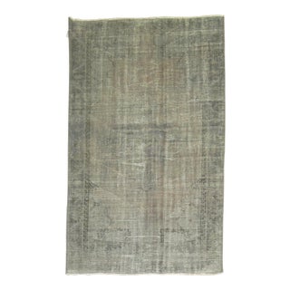 Vintage Cloudy Gray Turkish Rug - 4'4" x 6'9" For Sale