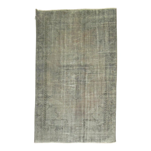 Vintage Cloudy Gray Turkish Rug - 4'4" x 6'9" For Sale