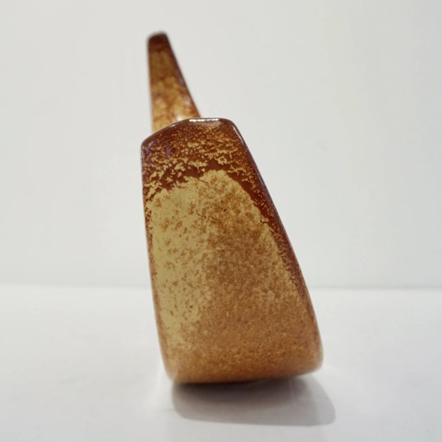 Ceramic 1960 Bertoncello Italian Vintage Abstract Sculpture Brown Red Beige Ceramic Vase For Sale - Image 7 of 12