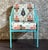 Pair of Wrought Iron Turquoise Lounge Chairs with Outdoor Geometrical Fabric For Sale - Image 17 of 18