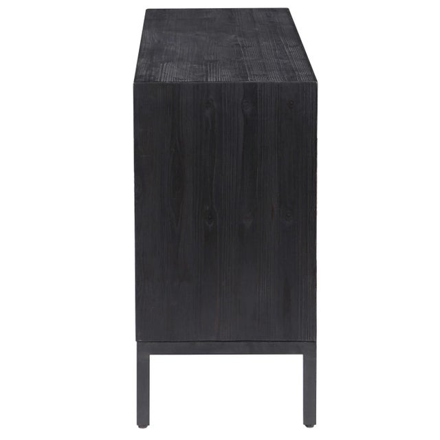 Black Geometric Console For Sale In Sacramento - Image 6 of 6