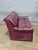 Red Late 20th Century Hancock & Moore Red Leather Sofa Nailhead Trim Three Cushions For Sale - Image 8 of 16