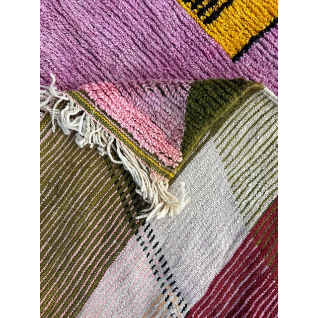 2020s Boho Chic Moroccan Berber Wool Rug For Sale - Image 5 of 8
