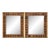 Pair of Painted Wood Mirrors with Bamboo Frames and Tribal Motif Detailing For Sale