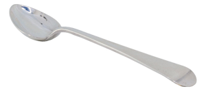 Plain Silver Rice and Serving Spoon