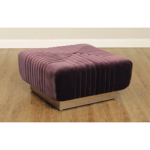 Textile Edward Axel Roffman 1970's Modern Upholstered Ottoman For Sale - Image 7 of 13