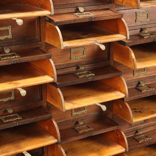 Vintage Filing Cabinet in Oak For Sale - Image 4 of 10