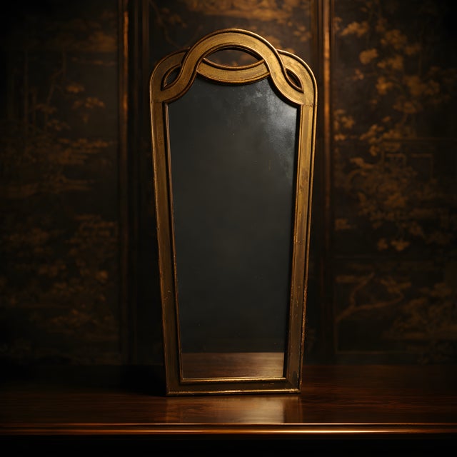 French Provincial Giltwood Mirror Circa 1890-1910 English Art Nouveau Wall Decor For Sale - Image 3 of 5