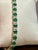 12 Carat Natural Emerald & 2.8 Carat Diamond Tennis Bracelet 14 Kt Yellow Gold For Sale - Image 10 of 18