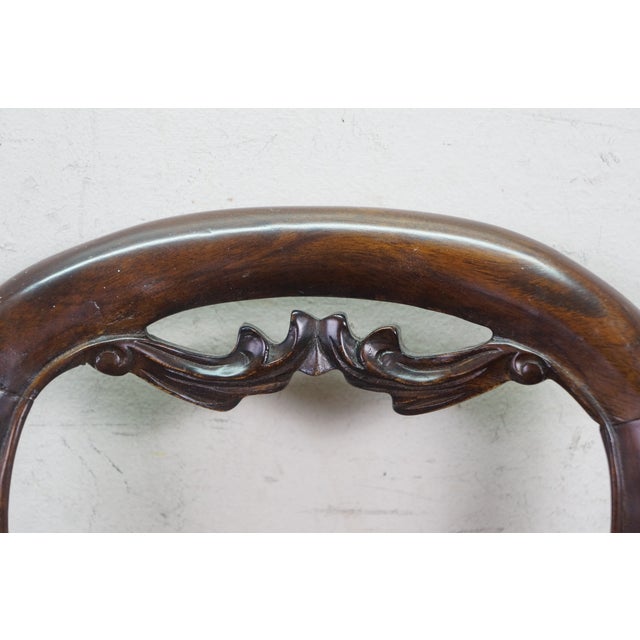 Wood Antique Victorian Mahogany Balloon Back Child Doll Salesman Sample Parlor Chair For Sale - Image 7 of 14