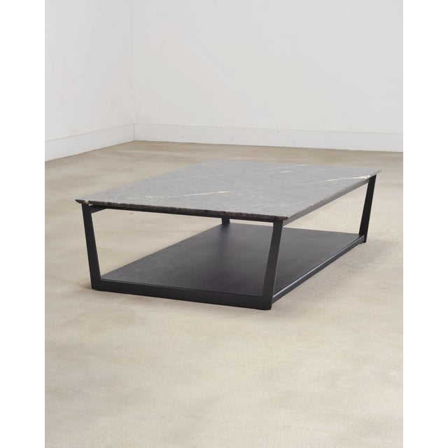 Contemporary Camerich Element Marble and Steel Coffee Cocktail Table 4 Ft For Sale - Image 3 of 18