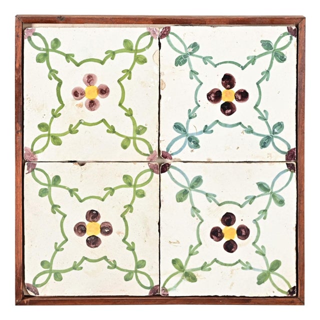Framed Set of 18th Century Portuguese Tiles For Sale