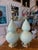 Vintage Mint Green Ceramic Gourd Shape Table Lamps Newly Wired & Brass Hardware For Sale In West Palm - Image 6 of 11