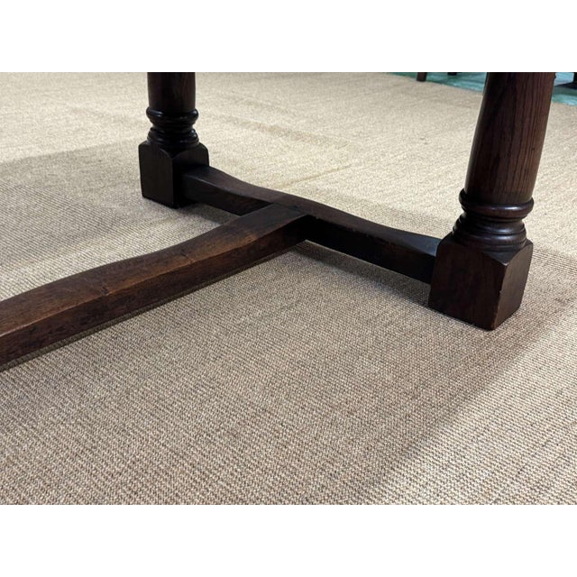 Late 19th Century English Monastery Table with Extensions in Elm and Oak For Sale - Image 14 of 18