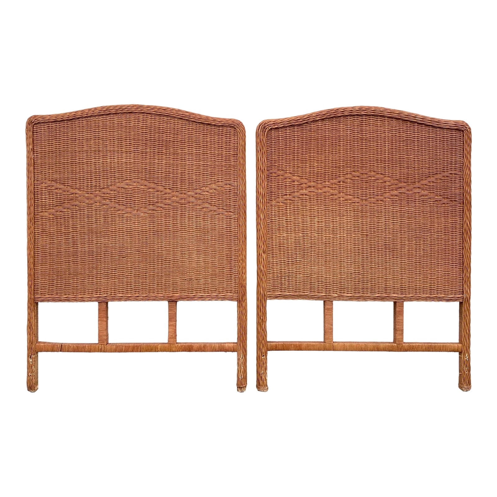 Wicker Twin Headboards A Pair Chairish