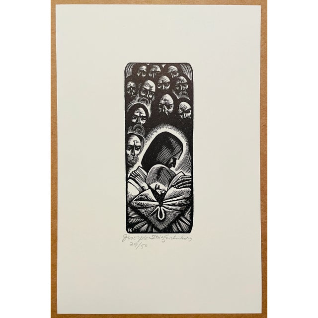 Fritz Eichenberg (1901-1990) "Disciple" illustration created for "Long Loneliness" the memoir of Dorothy Day (1897-1980)....