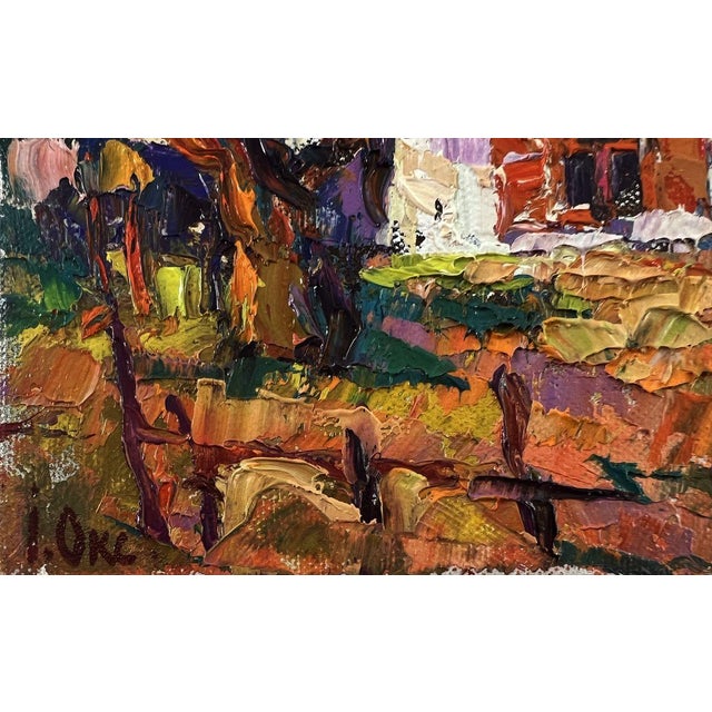 Oil Painting Evening in the Yard Oksana Ivanyuk For Sale - Image 6 of 8