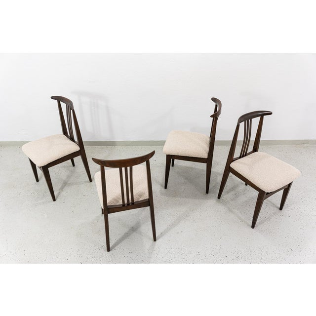 Beige Vintage Dining Chairs by M. Zieliński, 1960s, Set of 4 For Sale - Image 8 of 17