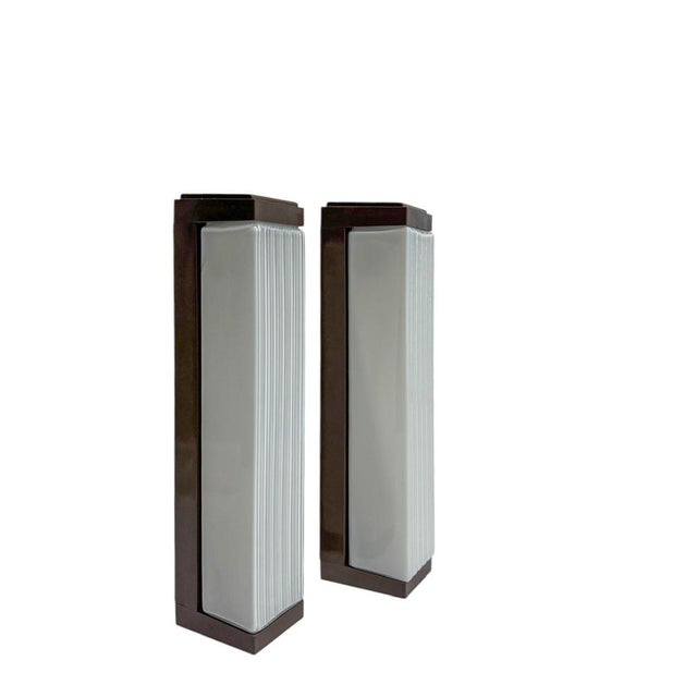 Mid-Century Textured Glass Wall Lights from Herda, 1960s, Set of 2 For Sale - Image 9 of 18
