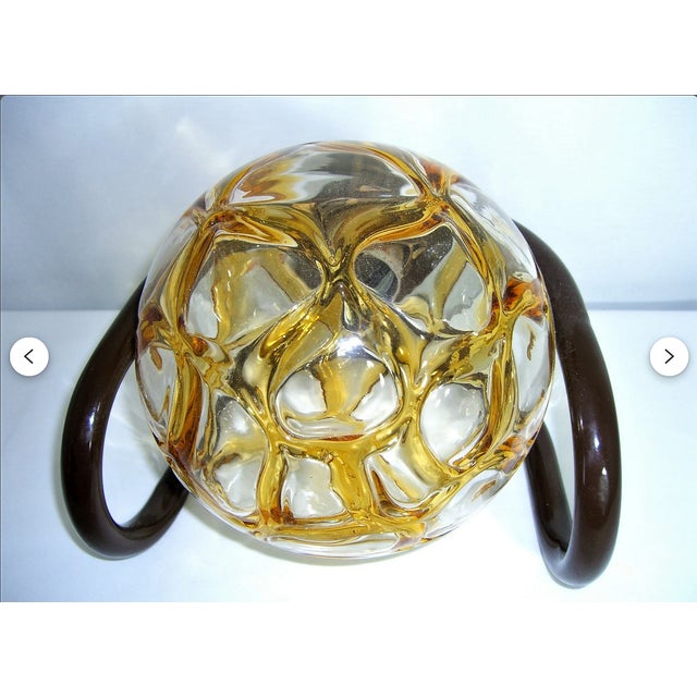 Mid-Century Art Deco Modern Table Desk in Murano Glass from Doria Leuchten, 1980s For Sale - Image 10 of 11