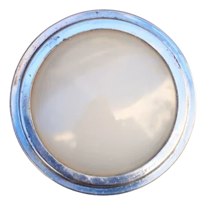 Small Porthole Wall Light with Opaline Glass, 1960s