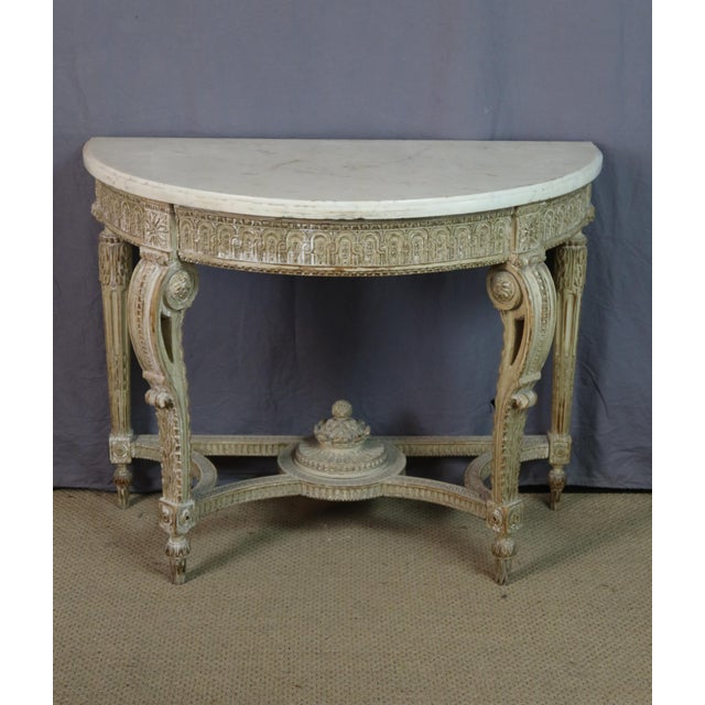 Console Table in Painted Wood, 1960s For Sale - Image 3 of 13