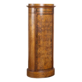 19th Century Danish Mahogany Veneer Column Cabinet With Single Door For Sale
